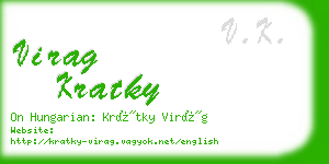 virag kratky business card